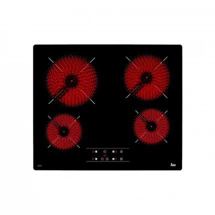 Teka TB 6415 – Placa Vitrocerámica 4 Zonas, Zona Grande 21 cm, Touch Control, 60 cm, Negra